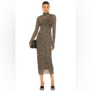 AFRM Shailene Midi Dress, vintage leopard